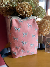 Load image into Gallery viewer, Pink Canvas Cat Print Backpack Clutch Bag