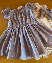 Load image into Gallery viewer, Floral Matilda dress and Bow Set size 3-6 months
