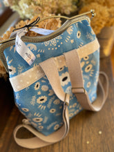 Load image into Gallery viewer, Women’s Large Backpack Clutch Bag in Cotton + Steel Canvas