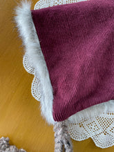 Load image into Gallery viewer, 12-18 month size Corduroy/faux fur Pixie Hat