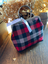 Load image into Gallery viewer, Women’s flannel plaid clutch bag