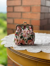 Load image into Gallery viewer, Pink Rose Floral Coin Purse