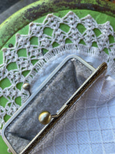 Load image into Gallery viewer, White Satin with gold threads Women’s Clutch