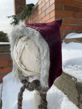 Load image into Gallery viewer, 12-18 month size Corduroy/faux fur Pixie Hat