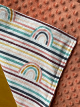 Load image into Gallery viewer, Rainbow Flannel and Minky Blanket