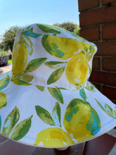 Load image into Gallery viewer, Miami Sun Hat Lemon reversible Women’s small