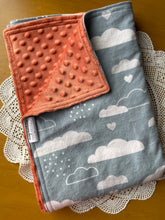 Load image into Gallery viewer, Cloud Flannel and Minky Blanket