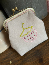 Load image into Gallery viewer, Strawberry Hand embroidered coin purse