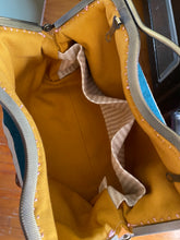 Load image into Gallery viewer, Women’s typewriter clutch/teal