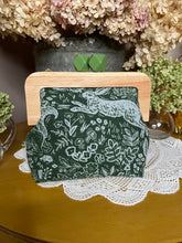 Load image into Gallery viewer, Green Rabbit Wooden Frame Clutch