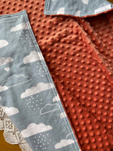 Load image into Gallery viewer, Cloud Flannel and Minky Blanket