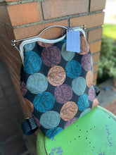 Load image into Gallery viewer, Women’s Large Backpack clutch- Ruby Star Society “Purl” canvas