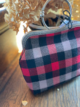 Load image into Gallery viewer, Women’s flannel plaid clutch bag