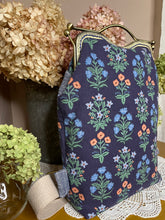 Load image into Gallery viewer, Navy Floral Small Clutch Backpack