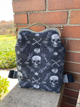 Load image into Gallery viewer, Women’s Skull and Crossbones Canvas Small Backpack