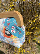 Load image into Gallery viewer, Wooden Frame Vintage Quilt Clutch Bag