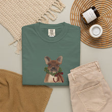 Load image into Gallery viewer, French Bulldog Wreath Tee — Cute Puppy with Wreath Graphic T-Shirt
