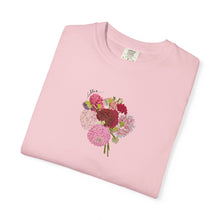 Load image into Gallery viewer, Dahlia  Bouquet T-Shirt — Vintage  Flower Graphic Tee
