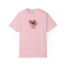 Load image into Gallery viewer, Dahlia  Bouquet T-Shirt — Vintage  Flower Graphic Tee
