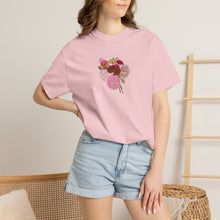 Load image into Gallery viewer, Dahlia  Bouquet T-Shirt — Vintage  Flower Graphic Tee
