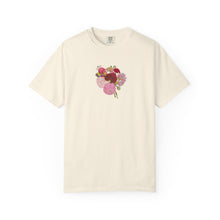 Load image into Gallery viewer, Dahlia  Bouquet T-Shirt — Vintage  Flower Graphic Tee
