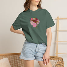 Load image into Gallery viewer, Dahlia  Bouquet T-Shirt — Vintage  Flower Graphic Tee

