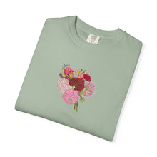 Load image into Gallery viewer, Dahlia  Bouquet T-Shirt — Vintage  Flower Graphic Tee

