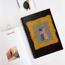 Load image into Gallery viewer, Halloween Pumpkin Portrait Spiral Notebook — Pumpkin-Head Couple Ruled Journal
