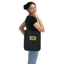 Load image into Gallery viewer, Canvas Tote Bag — Yellow Plaid Patch “PGH” Eco Grocery &amp; Everyday Tote
