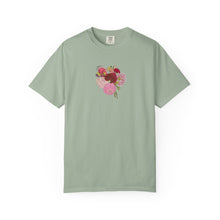 Load image into Gallery viewer, Dahlia  Bouquet T-Shirt — Vintage  Flower Graphic Tee
