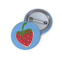 Load image into Gallery viewer, Strawberry Pin Button — Cute Retro Fruit Enamel Style Badge
