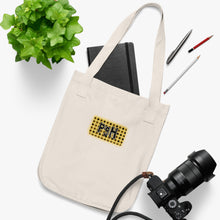 Load image into Gallery viewer, Canvas Tote Bag — Yellow Plaid Patch “PGH” Eco Grocery &amp; Everyday Tote
