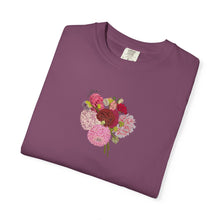 Load image into Gallery viewer, Dahlia  Bouquet T-Shirt — Vintage  Flower Graphic Tee
