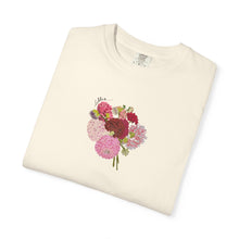 Load image into Gallery viewer, Dahlia  Bouquet T-Shirt — Vintage  Flower Graphic Tee
