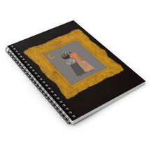 Load image into Gallery viewer, Halloween Pumpkin Portrait Spiral Notebook — Pumpkin-Head Couple Ruled Journal
