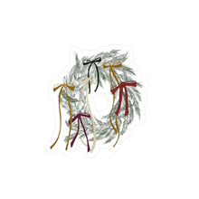 Load image into Gallery viewer, Elegant Floral Wreath Vinyl Decal for Festive Decorating
