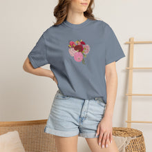 Load image into Gallery viewer, Dahlia  Bouquet T-Shirt — Vintage  Flower Graphic Tee
