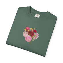 Load image into Gallery viewer, Dahlia  Bouquet T-Shirt — Vintage  Flower Graphic Tee
