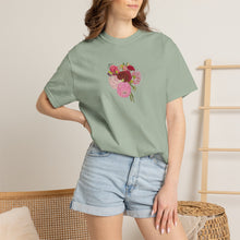 Load image into Gallery viewer, Dahlia  Bouquet T-Shirt — Vintage  Flower Graphic Tee
