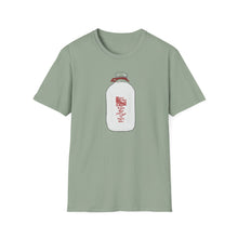 Load image into Gallery viewer, Milk Jar Unisex Softstyle T-Shirt, Cute Graphic Tee, Casual Wear, Gift for Milk Lovers, Everyday Fashion, Eco-Friendly Cotton
