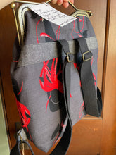 Load image into Gallery viewer, Large Squid + Whale Charley Harper Art Canvas Fabric Backpack Clutch Bag
