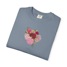 Load image into Gallery viewer, Dahlia  Bouquet T-Shirt — Vintage  Flower Graphic Tee
