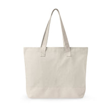 Load image into Gallery viewer, Canvas Tote Bag — "Sunshine Makes Me Happy" Zippered Everyday Beach &amp; Market Tote
