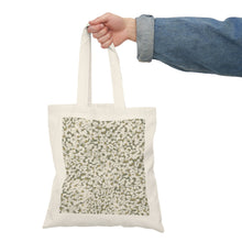 Load image into Gallery viewer, Tiny White Petals Natural Tote Bag — Floral Eco-Friendly Shopper
