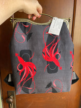 Load image into Gallery viewer, Large Squid + Whale Charley Harper Art Canvas Fabric Backpack Clutch Bag
