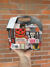 Load image into Gallery viewer, Black Wooden Handle Retro Style Halloween Clutch
