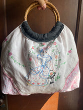 Load image into Gallery viewer, Vintage Embroidered Linens Missy bag
