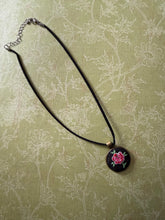 Load image into Gallery viewer, Vintage Linen Floral Rose Necklace Or Choker
