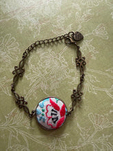 Load image into Gallery viewer, Vintage Linen embroidered necklace or bracelet
