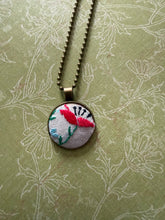 Load image into Gallery viewer, Vintage Linen embroidered necklace or bracelet
